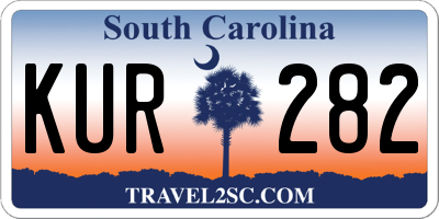 SC license plate KUR282