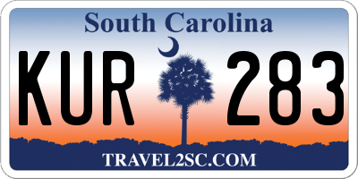 SC license plate KUR283