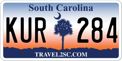 SC license plate KUR284