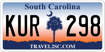 SC license plate KUR298