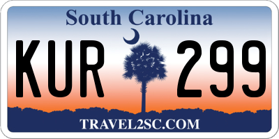 SC license plate KUR299