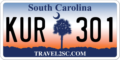 SC license plate KUR301