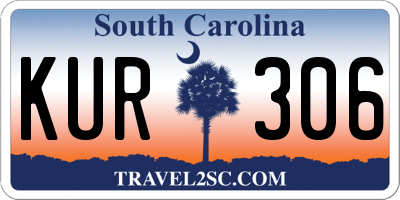 SC license plate KUR306