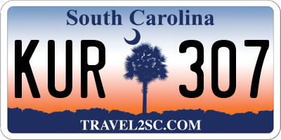 SC license plate KUR307