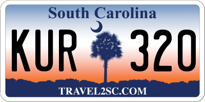 SC license plate KUR320