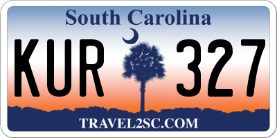 SC license plate KUR327