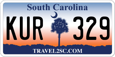SC license plate KUR329