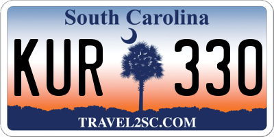 SC license plate KUR330