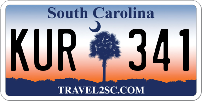 SC license plate KUR341