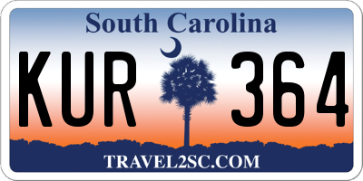 SC license plate KUR364
