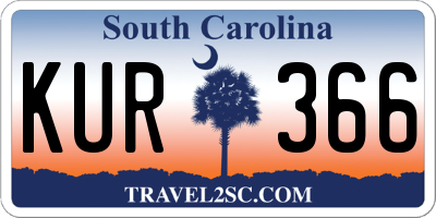 SC license plate KUR366