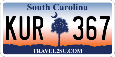 SC license plate KUR367