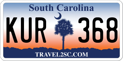 SC license plate KUR368
