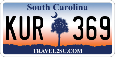 SC license plate KUR369