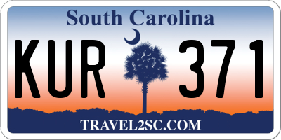 SC license plate KUR371