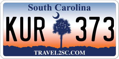 SC license plate KUR373