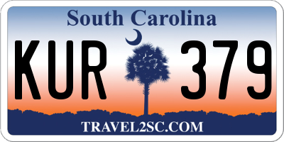 SC license plate KUR379