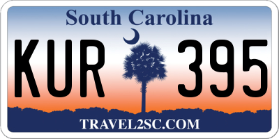 SC license plate KUR395