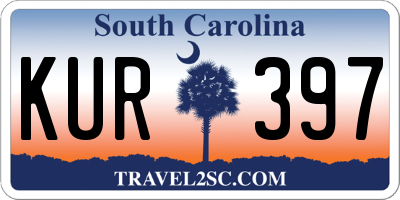 SC license plate KUR397