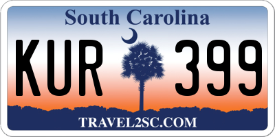 SC license plate KUR399