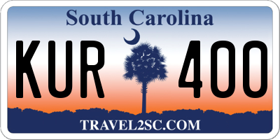 SC license plate KUR400