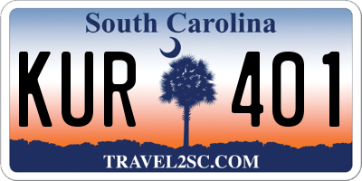 SC license plate KUR401