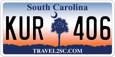 SC license plate KUR406