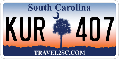 SC license plate KUR407