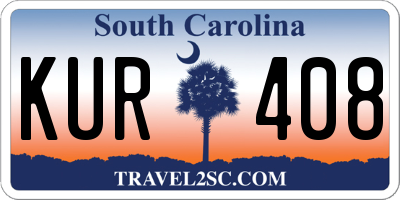 SC license plate KUR408