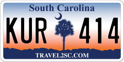 SC license plate KUR414