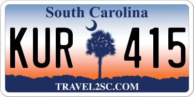 SC license plate KUR415