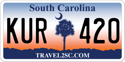 SC license plate KUR420