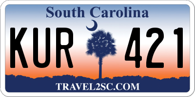 SC license plate KUR421