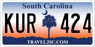 SC license plate KUR424