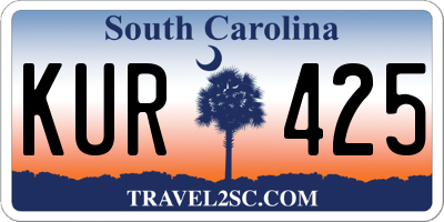 SC license plate KUR425