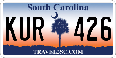 SC license plate KUR426