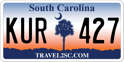 SC license plate KUR427