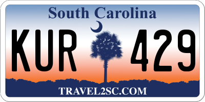 SC license plate KUR429