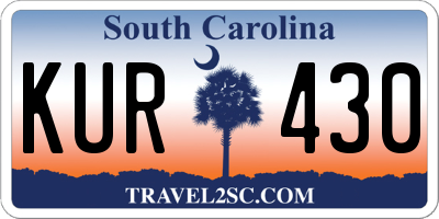 SC license plate KUR430