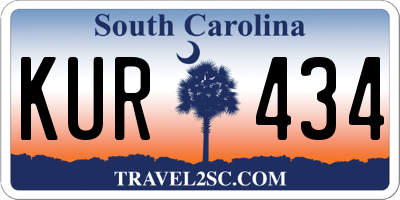 SC license plate KUR434
