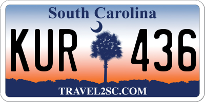 SC license plate KUR436