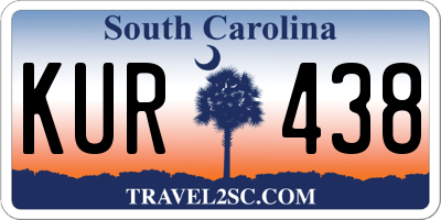 SC license plate KUR438