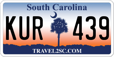 SC license plate KUR439