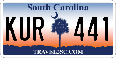 SC license plate KUR441