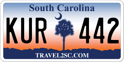 SC license plate KUR442