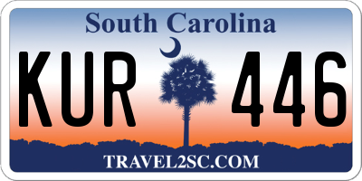 SC license plate KUR446