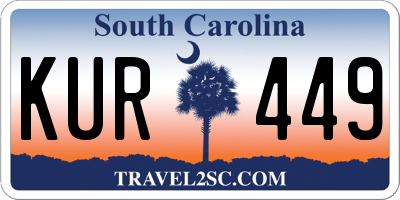 SC license plate KUR449