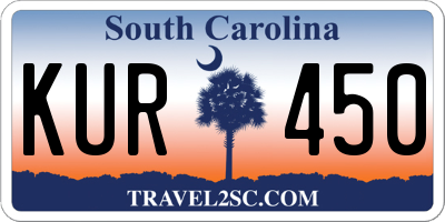 SC license plate KUR450