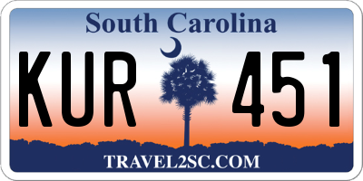 SC license plate KUR451