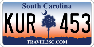 SC license plate KUR453